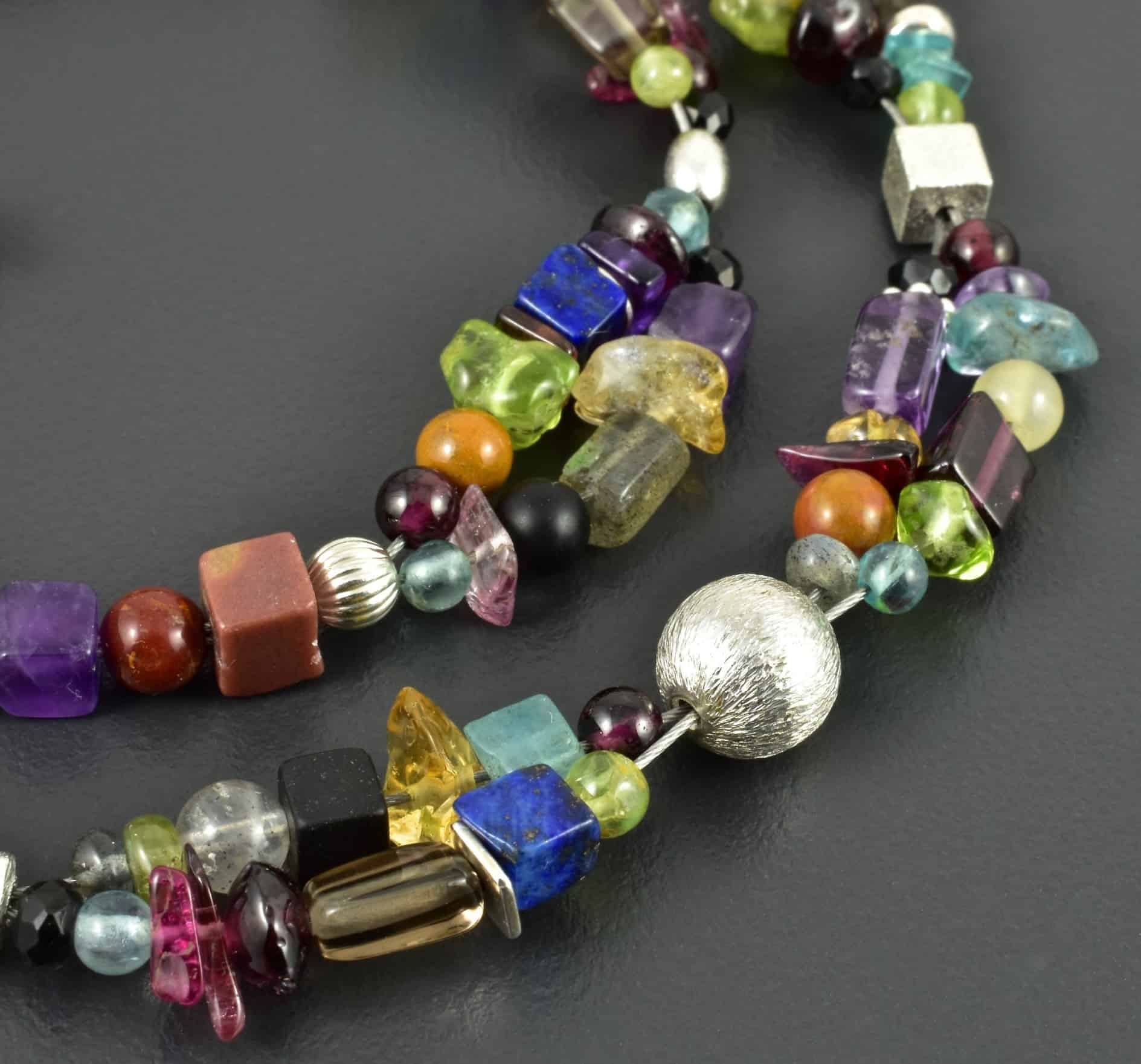 swarovski kette mit bunten steinen
