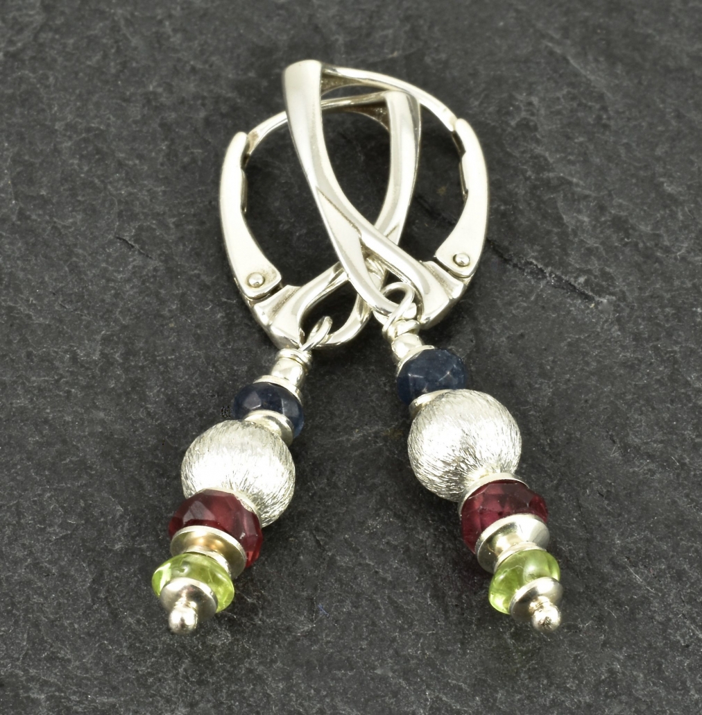 Ohrringe Mit Stabilisiertem Türkis – 8 Mm Kugel, 925er Sterlingsilber, Hebelverschluss, Dezentes Design